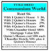 Communism World Property Card (Front)